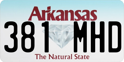 AR license plate 381MHD