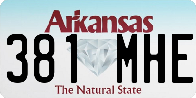 AR license plate 381MHE