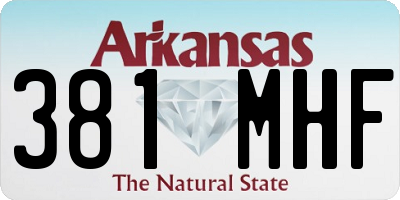 AR license plate 381MHF