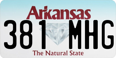 AR license plate 381MHG