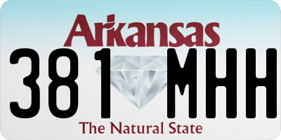 AR license plate 381MHH