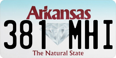 AR license plate 381MHI