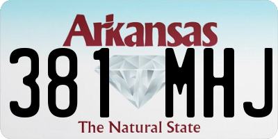 AR license plate 381MHJ