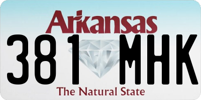 AR license plate 381MHK