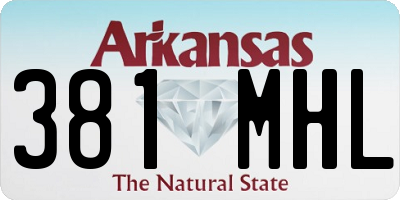 AR license plate 381MHL