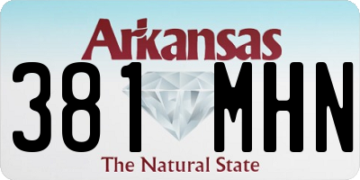 AR license plate 381MHN