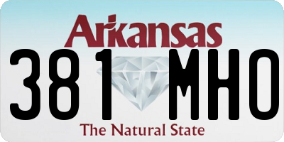 AR license plate 381MHO