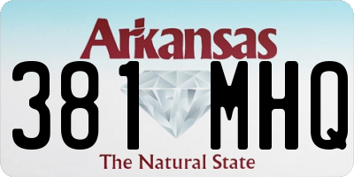 AR license plate 381MHQ