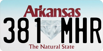 AR license plate 381MHR