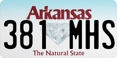 AR license plate 381MHS