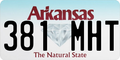 AR license plate 381MHT