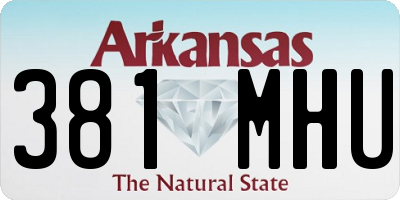 AR license plate 381MHU