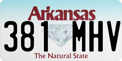 AR license plate 381MHV