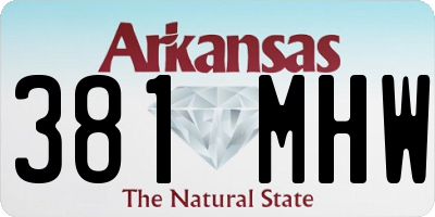 AR license plate 381MHW
