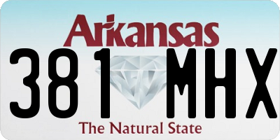 AR license plate 381MHX