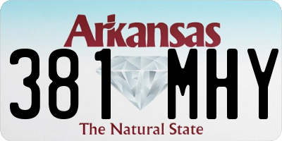 AR license plate 381MHY
