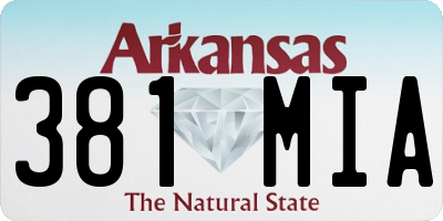 AR license plate 381MIA