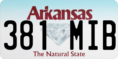 AR license plate 381MIB