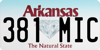 AR license plate 381MIC