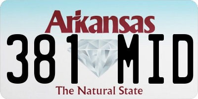 AR license plate 381MID