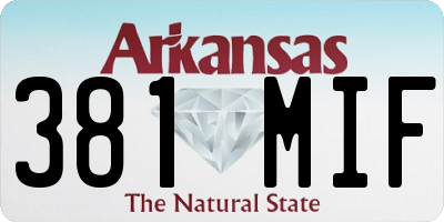 AR license plate 381MIF