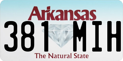 AR license plate 381MIH