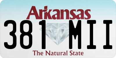 AR license plate 381MII