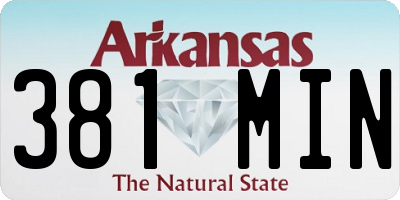AR license plate 381MIN