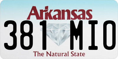 AR license plate 381MIO
