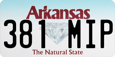 AR license plate 381MIP