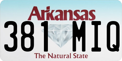 AR license plate 381MIQ