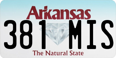 AR license plate 381MIS