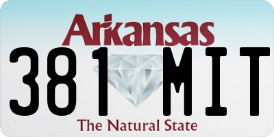 AR license plate 381MIT