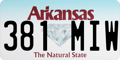 AR license plate 381MIW