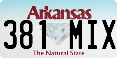 AR license plate 381MIX