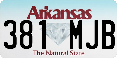 AR license plate 381MJB