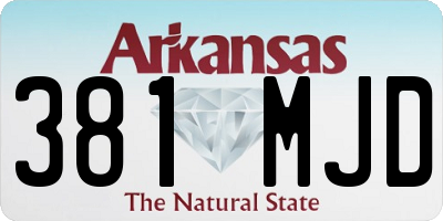 AR license plate 381MJD