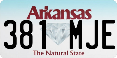 AR license plate 381MJE