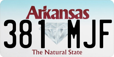 AR license plate 381MJF