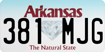 AR license plate 381MJG