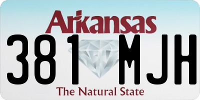 AR license plate 381MJH