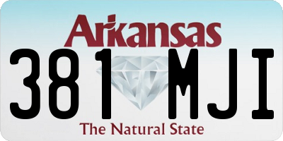 AR license plate 381MJI