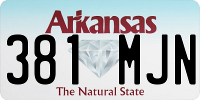 AR license plate 381MJN