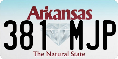 AR license plate 381MJP