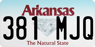 AR license plate 381MJQ