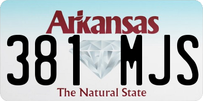 AR license plate 381MJS