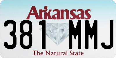 AR license plate 381MMJ