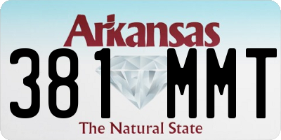AR license plate 381MMT