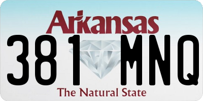 AR license plate 381MNQ
