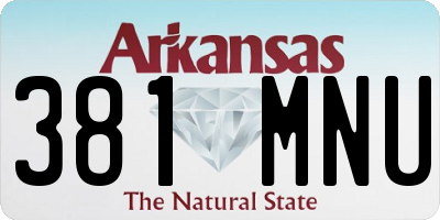 AR license plate 381MNU